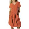 Generic Vestiti Estivi Donna Curvy Spiaggia Abiti Maxi Abito da Donna con Scollo a V a Maniche Corte Casual con Stampa Taglie Forti da Vestiti Lunghi Floreali Estivi Eleganti