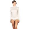 EGI Maglia Manica Lunga Lupetto Donna Pizzo Micro Wool Lana e Microfibra Invernale Made in Italy (IT, Testo, L, XL, Regular, Regular, Bianco)