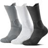 Findway 3 Paia Compressione Calzini Running Uomo Calze da Corsa,Anti-Vesciche & Con Supporto Dell'arco Plantare,Calzini Compressione da Corsa Trekking