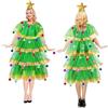 Generico Costume Albero Di Natale Donna - Vestito Natalizio Adulto per Feste, Halloween e Party, Abito Festivo Elegante
