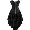 jutrisujo Corsetto Donna Gonna Abito Set Corset Bustino Sexy Top Corsetti Cerniera Gotica Lingerie Burlesque