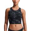 CRZ YOGA Top Bikini da Donna con Schiena all'Americana e Imbottitura ad Asciugatura Rapida Grigio Mimetico Giungla 44