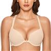 DOBREVA Donna Reggiseno Push Up Apertura Frontale Beige 4B