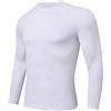 Djtnzdm Maglia Termica Uomo Invernale Magliette Termiche Pile Maniche Lunghe Calcio Biancheria Intima Termica Abbigliamento Uomo Maniche Lunghe Bianco 3XL