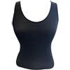 JADEA Canotta Donna Spalla Larga in Cashmere Art. 4709 (IT, Testo, L, Regular, Regular, Nero)