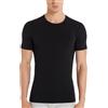 Intimitaly Liabel - Maglia Termica da Uomo (Pacco da 2), Cotone Termico Invernale, Tessuto Interlock, Scollo V e Girocollo - Nere e Bianche (IT, Testo, M, Regular, Regular, Nere Girocollo)
