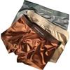 Holibao Boxer da uomo in seta di ghiaccio elegante in seta di gelso, di lusso, traspirante, anti sfregamento, boxer in seta fredda e asciutta, Set B., XXL