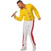 shoperama King Freddie Deluxe Costume da uomo Rockstar Giacca e pantaloni Mercury Freddy Sänger Top Qualità, Taglia: 48