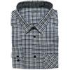 SEA BARRIER Camicia Fassa Flanella Leggera Fantasia Manica Lunga con Taschino Uomo Profumatore Saggio 207NERO L
