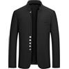 Allthemen Cappotto da Uomo in Lana Corto Outerwear Business Colletto Alto Trench Coat Soft Calda Invernale