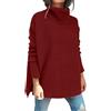 Generic Maglioni a Collo Alto da Donna, Maglioni Oversize a Pipistrello, Maniche Lunghe, Lavorati Maglia, Pullover Invernali, con Orlo rov