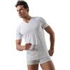 ROSSOPORPORA, Set da 6 Magliette Intime Uomo in Cotone 100% Modello Collo a V. Nero XL/6