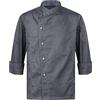 MSemis Giacca da Cucina con Bottoni a Pressione Donna e Uomo Unsiex Chef Coat Giacca da Chef Giacche da Cuoco Maniche Corte/Maniche Lunghe Ristorante Divisa da Cuoco Grigio B M