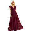 Ever-Pretty Abito da Sera in Chiffon con Scollo a V e Maniche a Balze da Donna DS01819