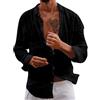 Fulidngzg Camicia Coreana Uomo - Camicia di Lino Uomo Estiva No Stiro Camicie Coreana Hawaiana Manica Lunga Maglia Cotone Casual Primaverile Maglie Vacanze Spiaggia Elegante