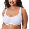 DELIMIRA Donna Reggiseno Coppa Completa Taglie Forti Bianco 7E