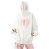 Silver Basic Donna Y2k Full Zip Felpe con Cappuccio Autunno Inverno Spider Web Felpa Hip Hop Oversize Giacca Cappotto