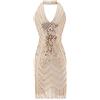 Generic Vestito Anna 20 Gatsby 2024 Flapper Abito Casual Abito Vintage Anni 1920 Abito Con Frange Con Paillettes Abito Con Frangia Spalline Abito Gatsby Donna Anno 20 Lungo Costume Charleston E Gatsby,