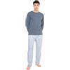 TRAMAS+ Pigiama Uomo in 100% Cotone, Pigiama Uomo Completo Lungo con Maniche Lunghe, Comodo e Traspirante - XL, Raya kodac Blu Navy