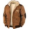 Hixingo Felpa Uomo con Cappuccio Invernale in Pile Calda, 2XS-7XL Thickened Felpe Giacca Manica Lunga Comoda a Calda Hoodie con Cerniera, Cappotto Giacca con Tasche Inverno (Stile B-05,5XL)