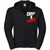 fashwork Felpa con Cappuccio e Zip Crossfit - Palestra - Idea Regalo - in Cotone