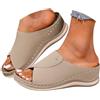 Generico Ciabatte Mare Donna, Ciabatte Donna Estive Ortopediche Sandali Pelle Anatomiche Eleganti, Zeppa Antiscivolo Supporto Arco per Casa e Spiaggia Scarpe Trekking Pantofole38