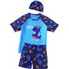 SWAUSWAUK Costume Bagno Bambino 2 ai 10 Anni - Protezione UV Maglietta Nuoto Bambino e Pantaloncini Bagno UPF 50+