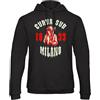 Bughyprint Felpa con Cappuccio Uomo Tifosi ROSSONERI Hooligans Ultras Ultra Curva Sud Milano, XL