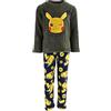Pokémon Pigiama per Ragazzi, Set 2 Pezzi con Maglietta e Pantaloni Lunghi, Motivo Pikachu Pigiama in Morbido Pile, Taglie 4 a 12 Anni
