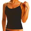 Ma.Re Set 2 canotte donna top puro cotone makò spallina sottile liscia Ma.Re (3/S, Nero)