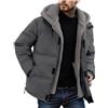 Generico Giacca Invernale da Uomo con Cappuccio Lunga Parka imbottito in Cotone Caldo Piuminos Uomos Inverno Casual Cappottos Manica Lunga per All'Aperto Trekking Taglie Forti Moda Giaccas Tinta Unita