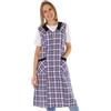 Schuerzenfabrik Camice con chiusura lampo, camice da donna, grembiule senza maniche, grembiule da cucina, grembiule da cucina, grembiule da casa, camice da donna, a quadretti, cotone/poliestere