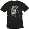 MAKAYA Old School Gaming T-Shirt - Game Over - Vintage Super Controller - Regali Divertenti - Magliette Nerd Uomo Mario Boy L