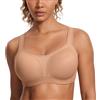 SYROKAN Reggiseno Sportivo Donna Sostegno Forte con Ferretto Imbottito Senza Rimbalzi Taglie Forti A malapena Buff 2D