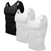 Odoland Compressione Uomo Canotta Contenitiva Shapewear Snellente Intimo Modellante Dimagrante Pancia Sportivo Fitness (3 Pezzi/BiancoBiancoNero/XXL)
