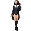 pvucpot Costume Suora Sexy Donna Abito Suora Cosplay Outfit Anime Diavolo Gioco Ruolo Halloween Dress Up Uniforme Vestito Alta Fessura Nun con Copricapo Accessori Hot Lingerie Carnevale Feste