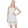 BEAUTELICATE Sottoveste Donna 100% Cotone Vintage Vittoriano Camicia da Notte Spalline Regolabile Lingerie Gonna Sexy Avorio (Pizzo a Goccia - Avorio, M)