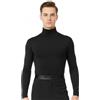 Ready4Dance Body Lupetto Uomo Danza - Maniche Lunghe, Tessuto Elasticizzato, Chiusura a Bottoni - Per Latino Americano, Salsa, Samba, Cha Cha - Nero o Bianco - Taglie S-3XL - Made in Italy