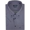P-Club Camicia Uomo Manica Corta 100% Cotone Taglie Forti con Taschino 3XL 4XL 5XL 6XL (6XL - 2518)