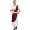 pvucpot Costume da Uomo dell'imperatore Romano Caesar Toga One Shouder Tunica Top con Gonna Gladiatore dei ed Eroi dell'antica Grecia Costume da Adulto