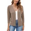 Neineiwu cardigan da donna con scollo a V, giacca bolero, per feste, maniche a 3/4, cardigan leggero ed estivo, S