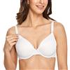 Gratlin Reggiseno Allattamento Donna Morbido Confortevole con Ferretto Imbottito Coppa Intera Bianco 5G