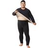 RCLONGEU Biancheria Intima Termica Set Uomo Maglia Maniche Lunghe Intimo Completo Termico Inverno Base Layer Pile Termici Autunno per Sci Ciclismo Running Trekking Sportiva (Black,5XL)
