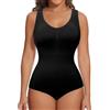 SHAPERIN Body Modellante Donna Pancia Piatta Body Contenitivo Push Up con Reggiseno Incorporato Slimming Body a Canotta, Nero-1, XXL