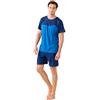 Noidinotte; more than pyjamas Noidinotte - Pigiama Uomo Estivo in Cotone Articolo Colorful. - XXL Blu