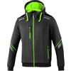 Sparco Felpa da Lavoro Tecnica con Cappuccio Full Zip Colorado. Giacca Leggera Rinforzata Anti-Abrasione, Dettagli Riflettenti e Tasche con Zip.