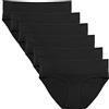 Intimate Portal Mutande Gravidanza Cotone Slip Pieghevoli Post Parto 6 Pack | Abbigliamento Premaman, Slip Maternità, Fodera 100% Chiaro Cotone, Fascia Elastica Morbida, Mutandine Comode & Traspirante