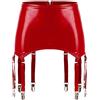YiZYiF Donna Regolabile Reggicalze Sexy Giarrettiera in Pelle per Calze Autoreggenti 6 Cinghie Elastiche Rosso 4XL