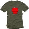 MAKAYA Maglietta Dog - T-Shirt con Stampa Cane Swag Hipster Uomo Verde XL