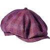 Riki Browns Coppola 8 Spicchi Estiva in Lino Uomo Ragazzo - Berretto Vintage retrò Made in Italy - Cappello Elegante con Visiera Corta - Taglie S-M-L-XL (IT, Numero, 56, bordò)